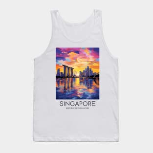 A Pop Art Travel Print of Singapore Tank Top